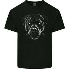 T-shirt monocromatica cane pitbull bambini
