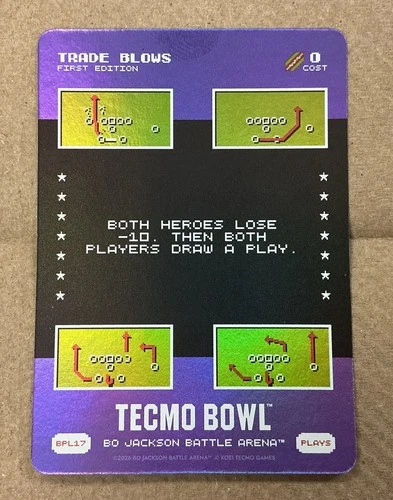 2026 Bo Jackson Battle Arena Tecmo Bowl Bonus Play TRADE BLOWS Foil BPL17 SSP