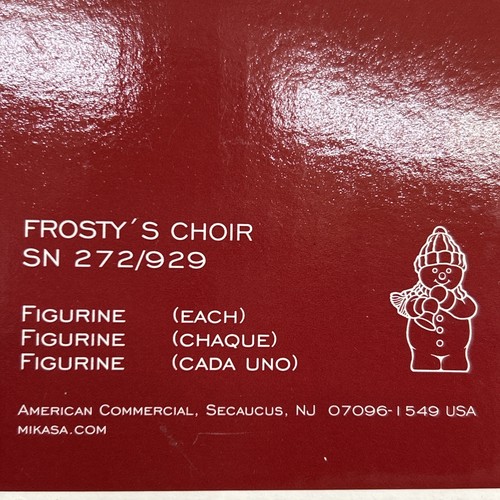 Mikasa Frostys Choir 6.5” Snowman Playing Trumpet Full Lead Crystal Figurine - Picture 8 of 8