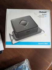 USED iRobot Braava 380t Floor Mopping Robot With Original Box Extra Pads
