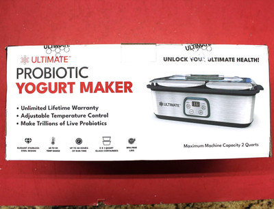 Ultimate Probiotic Yogurt Maker with Adjustable Temperature & Time Control, Open