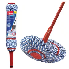 O-Cedar MicroTwist MAX Microfiber Wet Mop with Twist Handle Reusable Washable EZ