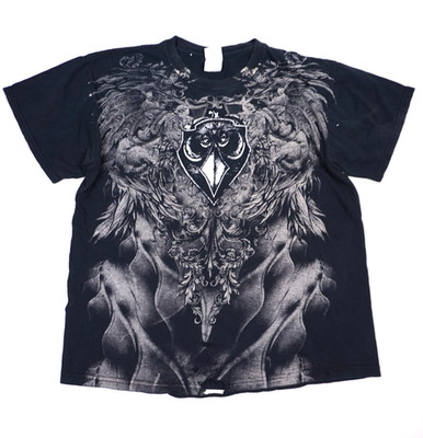 Vintage Y2K Affliction Style Shirt Large Mens MMA Tapout Grunge Skater Tee