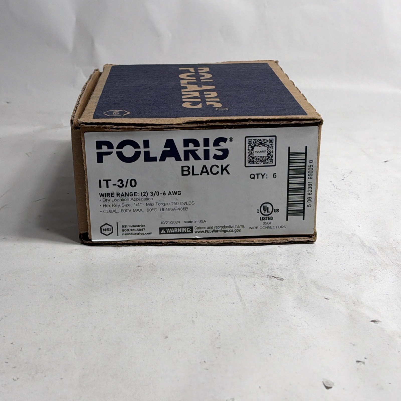 POLARIS IT-3/0B 3/0-6 AWG Insulated Tap Connector D4 | eBay