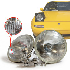 SET FARI 178MM 7" H4 E‐MARK PER MAZDA MX5 MIATA 1989-1998