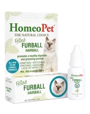 HomeoPet Feline Furball 15ml Cat Hairball Relief Natural Supplement Safe Use
