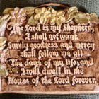 Vintage Chalkware 23rd Psalm Bible Verse — photo 2