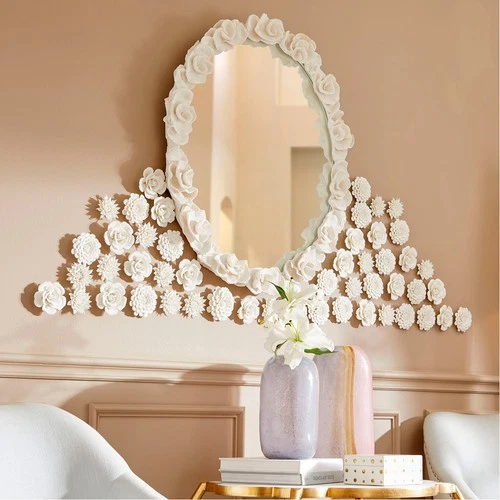 Cyan Design 10498 Gardenia 34 X 29 inch White Wall Mirror - Picture 3 of 4