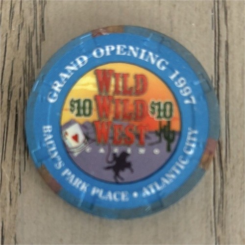Bally's Park Place $10 Casino Chip Wild Wild West Grand Opening 1997 Atlantic C…