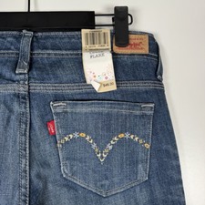 NEW Vintage 2011 - LEVI'S Flare Jeans Blue Floral Flowers Women's 5 Medium -Read
