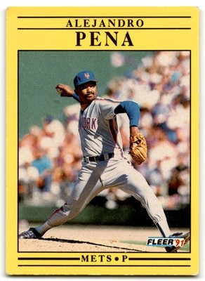 1991 Fleer Alejandro Pena New York Mets #158