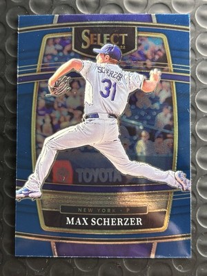 2022 Panini Select Max Scherzer Concourse Blue Parallel New York Mets #95