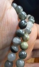 Semi Precious Stone 4mm Green Rutilated Quartz 15" Bead Strand