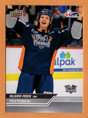 Oliver Peer Flint Firebirds 2023-24 UD CHL card OHL  Bemidji State