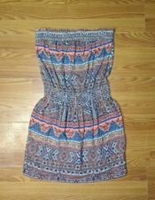 Gap Women's Tube Top Dress Size Large Geometric Pattern Summer Dress