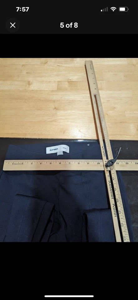 Mujer Antiguo Azul Marino Stevie Pull On Pantalones Talla XS Foto 3 de 4