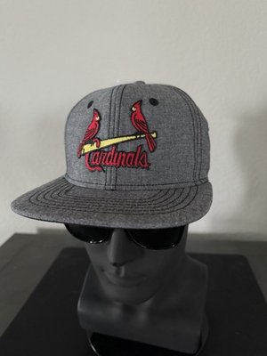 #ad CLASSIC RETRO THROWBACK ST. LOUIS CARDINALS LOGO GRAY DENIM SNAPBACK HAT NEW ⚾️ $22.00