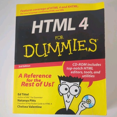 HTML 4 For Dummies by Ed Tittel, Natanya Pitts (Mixed Media, 2000) 1st/4th