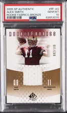 2005 SP AUTH RC FABRICS BRONZE #RF-AS ALEX SMITH 82/100 PSA 10