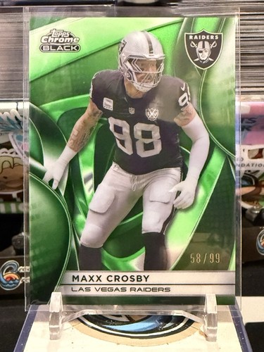 Maxx Crosby /99 Green 2025 Topps Chrome Black Raiders TZ