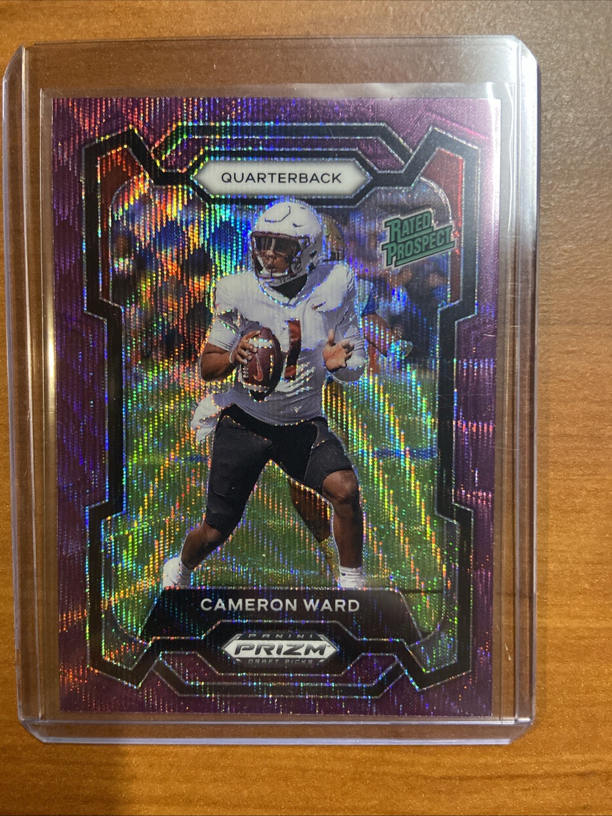 2024 Prizm Draft Picks - Rated Prospect Cam Ward #199 Purple Wave Prizm (RC)