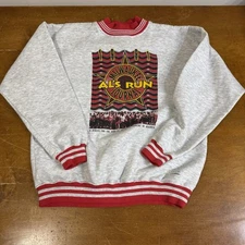 Vintage Gear For Sports Sweatshirt Mens Large Gray Running Pullover 90s