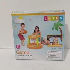 Intex - Floating Hoops , Incl Inflatable Pool Hoop and Basketball Float Swim