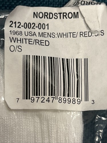 American Trench 1968 USA Socks In White/Red One Size New - Picture 4 of 4