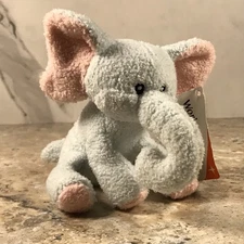 VINTAGE HASBRO WORLD VISION MINI BLUE ELEPHANT BEAN BAG LOVEY PLUSH CIRCA 2002
