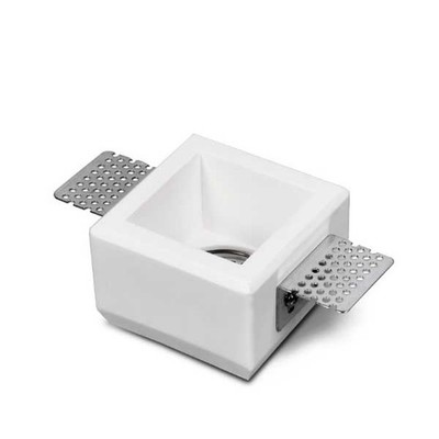 Gipseinbauleuchte Eckig 80x80mm GU10 max 35W Einbaustrahler Deckenspot Downlight