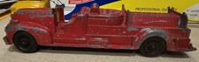 Hubley Kiddie Toy Ladder Fire Truck No 468 Red Die Cast