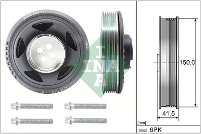 Schaeffler INA 544012920 Riemenscheibensatz, Kurbelwelle für BMW MINI