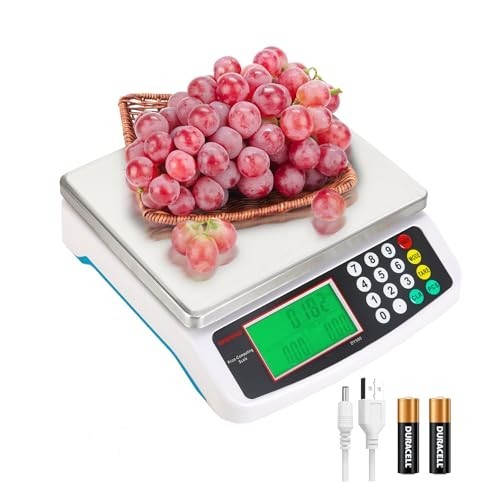 Large Digital Kitchen Scale 30KG/66LB - Stainless Steel Food & Baking Scale, LCD - Picture 3 of 8