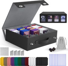Magic Trading Leather 4000+Cards Deck Box Card Storage Box For TCG MTG Yugioh UK