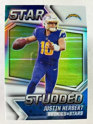2021 Rookies & Stars Justin Herbert White Prizm /149 Star Studded Chargers