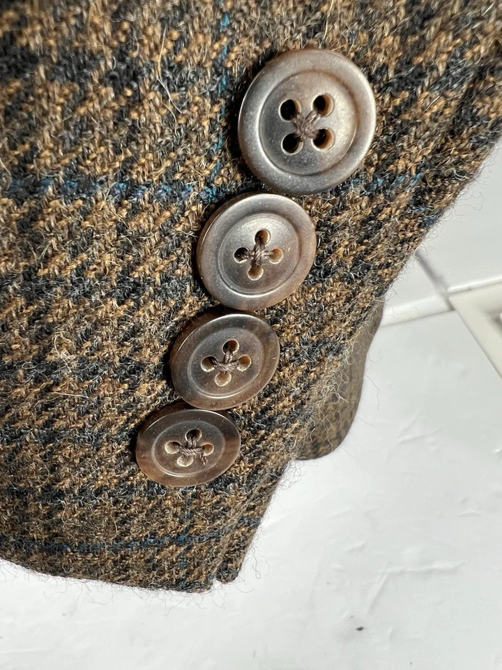 Blazer Abrigo Deportivo Traje Chaqueta DE COLECCIÓN HART SCHAFFNER MARX Para Hombres 42S Cuadros TWEED Foto 4 de 4