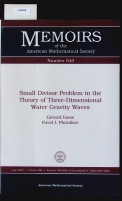 Small divisor problem in the theory of three-dimensional water gravity waves. Me