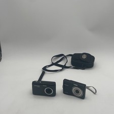 Polaroid iG128 & Hitachi HDC-1491E Digital Cameras Lot w/ Case - READ