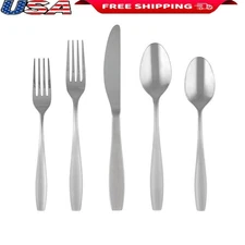 20-Piece Stainless Steel Flatware Set Service 4 Dishwasher Safe Satin Finish New