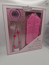 Velvet Caviar Pink Leopard Cell Phone Acces Gift Set Grip Stand Travel Bag Charm