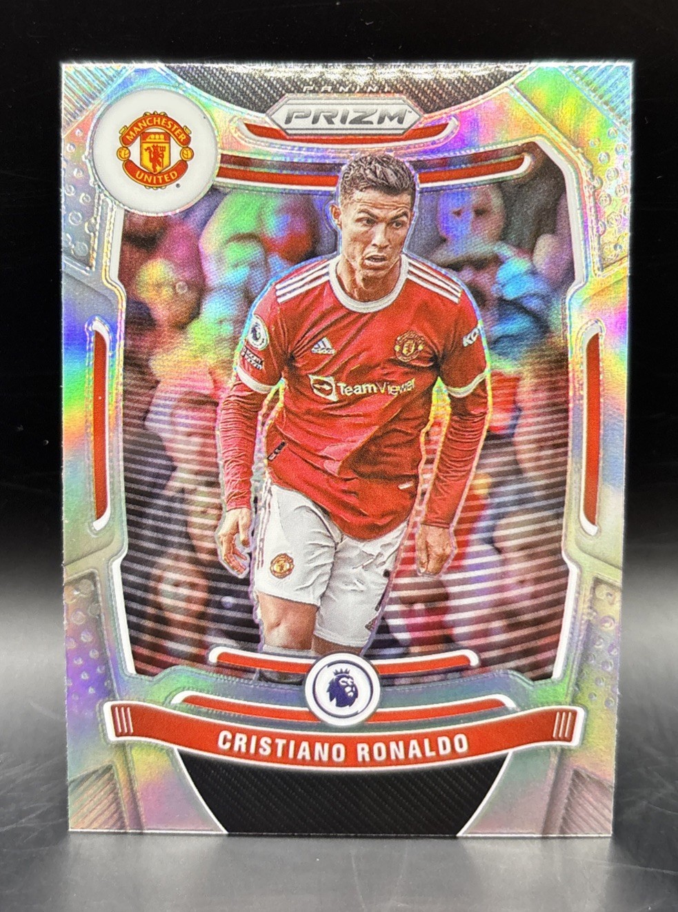 2021-22 Panini Prizm Premier League Silver Prizm Cristiano Ronaldo Card #283 