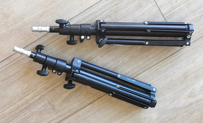 Two Avenger A615B Black Mini Kit Stands. 4 feet tall.