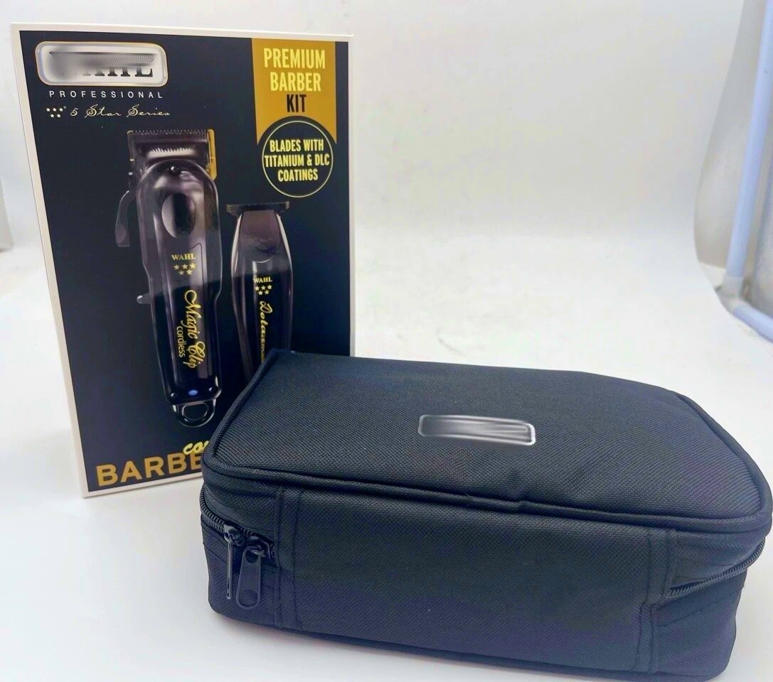 New Wahl Cordless Barber Combo Black Magic Clip Clipper&Detailer