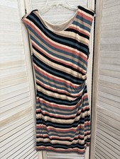 Talbots Striped Sleeveless Dress Size L Excellent Used Condition