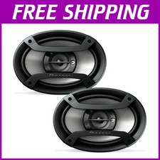 Black & Silver 6x9 Coaxial Car Speakers - Pair