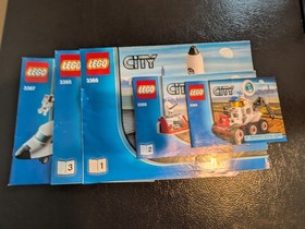LEGO CITY LOT: Space Shuttle/Center (3365 3367 3368) Complete w/Instructions
