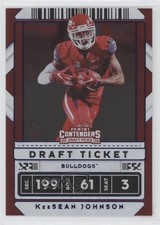 2020 Panini Contenders Draft Picks Ticket Blue Foil Keesean Johnson #59 06ee