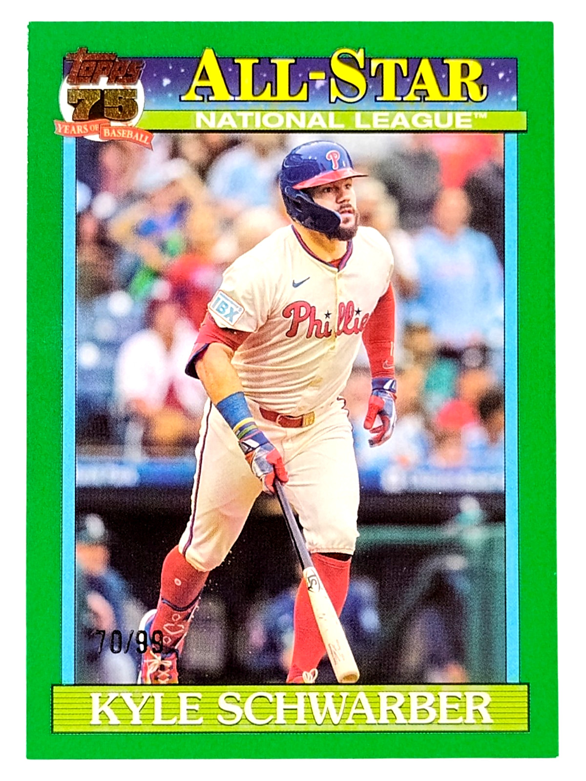 2026 Topps Series 2 Kyle Schwarber 1991 All-Star Green Parallel /99 #91AS-3