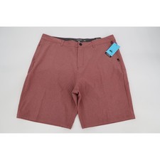 Quiksilver Amphibian Shorts Mens 38 Red Heather Hybrid Walkshorts Stretch New