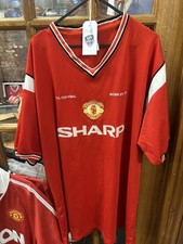 Manchester United Football Shirt Man Utd home SCORE DRAW 1985 2 extra large XXL